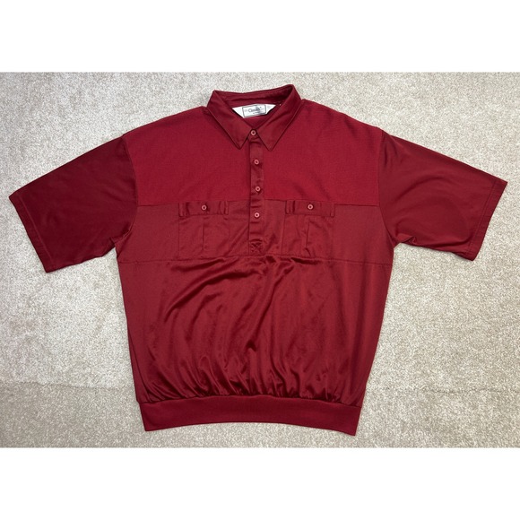 Classics By Palmland Other - Vtg 90s Classics by Palmland Mens 2XLT Burgundy Collared Pocketed SS Polo Shirt